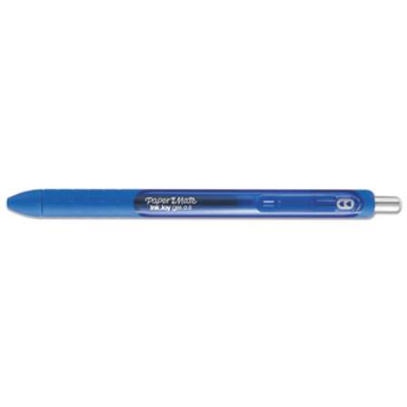 Paper Mate InkJoy Gel Pen, Retractable, Micro 0.5 mm, Blue Ink, Blue Barrel, Dozen (1951722)