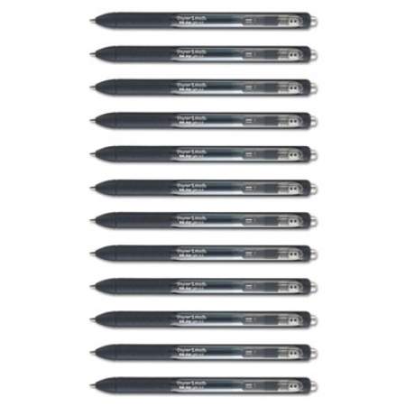 Paper Mate InkJoy Gel Pen, Retractable, Micro 0.5 mm, Black Ink, Black Barrel, Dozen (1951720)