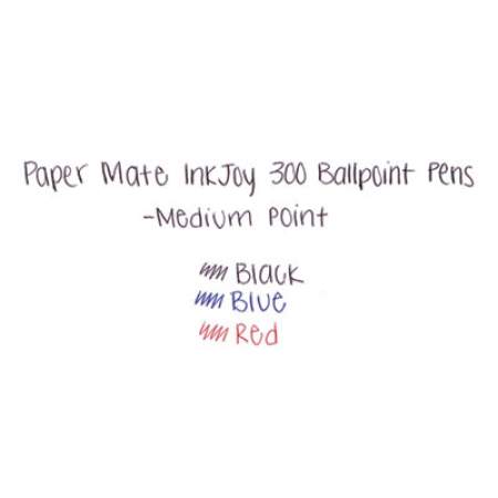 Paper Mate InkJoy 300 Ballpoint Pen, Stick, Medium 1 mm, Blue Ink, Translucent Blue Barrel, Dozen (1951341)