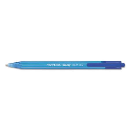 Paper Mate InkJoy 100 RT Ballpoint Pen, Retractable, Medium 1 mm, Blue Ink, Blue Barrel, Dozen (1951253)