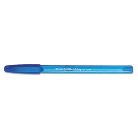 Paper Mate InkJoy 100 Ballpoint Pen, Stick, Medium 1 mm, Blue Ink, Blue Barrel, Dozen (1951256)