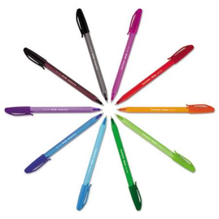 Paper Mate InkJoy 100 Ballpoint Pen, Stick, Medium 1 mm, Eight Assorted Ink and Barrel Colors, 8/Pack (1945932)