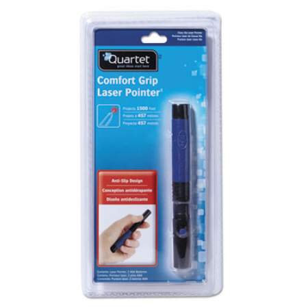 Quartet Classic Comfort Laser Pointer, Class 3A, Projects 1,500 ft, Blue (MP2703BQ)