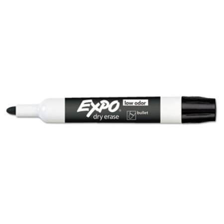 EXPO Low-Odor Dry-Erase Marker, Medium Bullet Tip, Black, Dozen (82001)