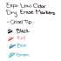 EXPO Low-Odor Dry-Erase Marker, Broad Chisel Tip, Assorted Standard Colors, 4/Set (80074)