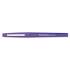 Paper Mate Point Guard Flair Felt Tip Porous Point Pen, Stick, Medium 0.7 mm, Purple Ink, Purple Barrel, Dozen (8450152)