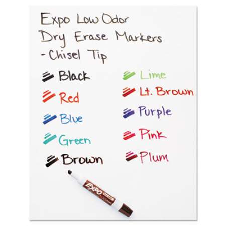 EXPO Low-Odor Dry-Erase Marker, Broad Chisel Tip, Blue, Dozen (80003)