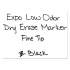 EXPO Low-Odor Dry-Erase Marker Value Pack, Fine Bullet Tip, Black, 36/Box (1921062)