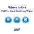 PURELL Premoistened Hand Sanitizing Wipes, 5.78" x 7", 100/Canister, 12 Canisters/CT (911112CT)
