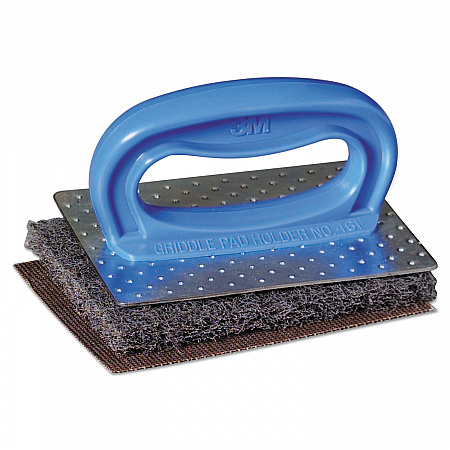 Griddle Pad Holder Kit, 4 x 5.25, Blue/Steel, 10/Carton (08297)