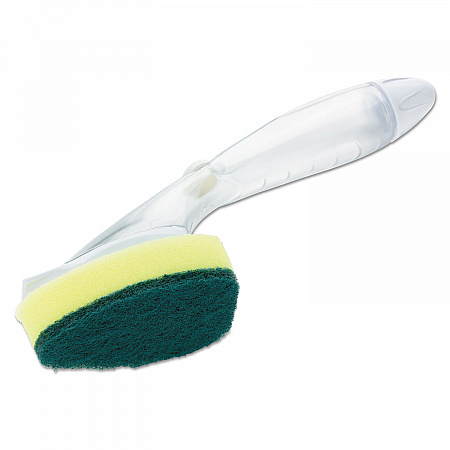 Soap-Dispensing Dishwand, 2.5 x 9.5, Yellow/Green, 4/Carton (6504)
