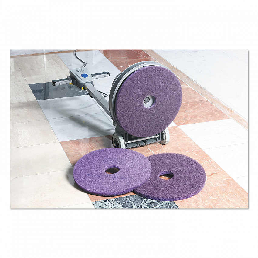 Diamond Floor Pad, 17" Diameter, Purple, 5/Carton (47951)