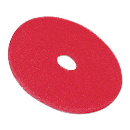 3M Low-Speed Buffer Floor Pads 5100, 20" Diameter, Red, 5/Carton (08395)