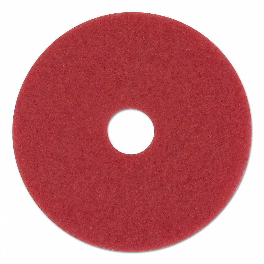 Low-Speed Buffer Floor Pads 5100, 20" Diameter, Red, 5/Carton (08395)