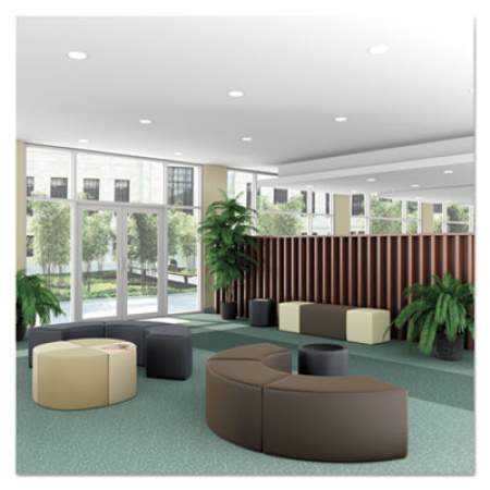 Alera WE Series Collaboration Seating, Arc Bench, 38.38w x 21d x 18h, Chestnut (WE36CH)