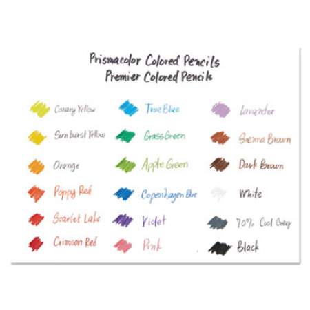 Prismacolor Premier Colored Pencil, 3 mm, 2B (#1), White Lead, White Barrel, Dozen (3365)