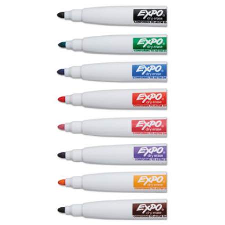 EXPO Magnetic Dry Erase Marker, Fine Bullet Tip, Assorted Colors, 8/Pack (1944748)