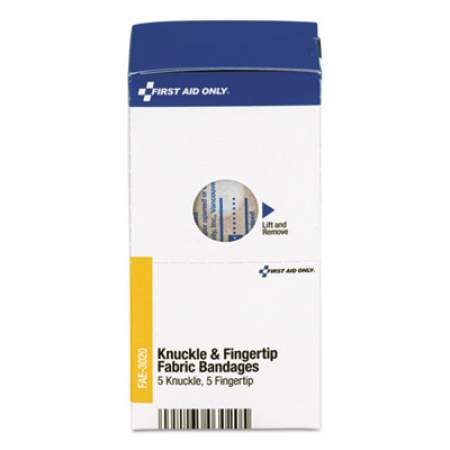 First Aid Only Knuckle and Fingertip Bandages, Sterilized, 5 Knuckle, 5 Fingertip, 10/Box (FAE3020)