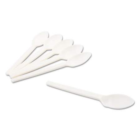 CONSERVE Corn Starch Cutlery, Spoon, White, 100/Pack (10232)