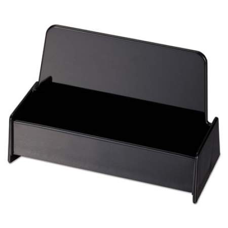 Universal Business Card Holder, Holds 50 2 x 3.5 Cards, 3.75 x 1.81 x 1.38, Plastic, Black (08109)