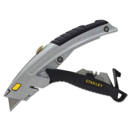 Stanley Curved Quick-Change Utility Knife, Stainless Steel Retractable Blade, 3 Blades (10788)