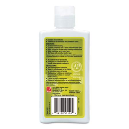 Quartet Whiteboard Conditioner/Cleaner for Dry Erase Boards, 8 oz Bottle (551)