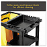 Multi-Shelf Cleaning Cart, Plastic, 4 Shelves, 1 Bin, 20