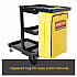 Multi-Shelf Cleaning Cart, Plastic, 4 Shelves, 1 Bin, 20