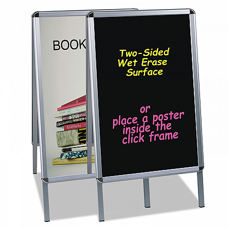 Reversible Wet Erase Sign Board, Black 23