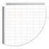 MasterVision Gridded Magnetic Porcelain Planning Board, 1 x 2 Grid, 72 x 48, Aluminum Frame (CR1230830)