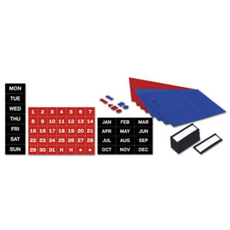 MasterVision Grid Planning Board w/ Accessories, 1 x 2 Grid, 36 x 24, White/Silver (MA0392830A)