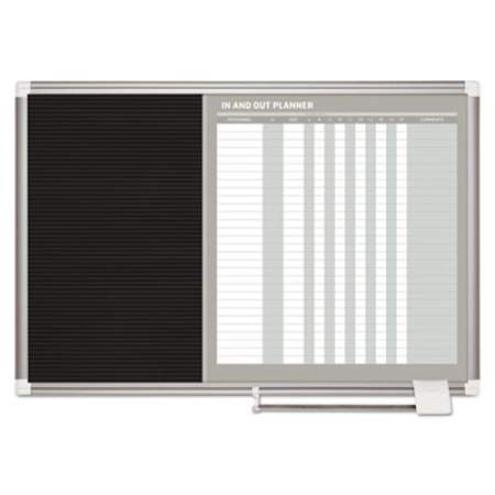 MasterVision In-Out and Notice Board, 36x24, Silver Frame (GA0387830)