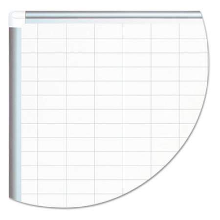 MasterVision Grid Planning Board, 1 x 2 Grid, 36 x 24, White/Silver (MA0392830)