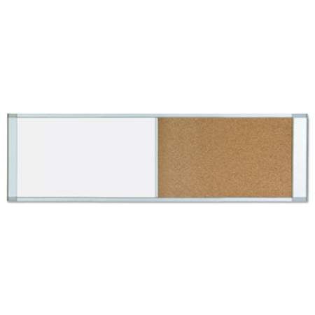 MasterVision Combo Cubicle Workstation Dry Erase/Cork Board, 48x18, Silver Frame (XA42003700)