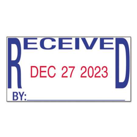 Trodat Economy Date Stamp, Self-Inking, 1.63" x 1", Blue/Red (E4752)