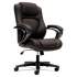 HON HVL402 Series Executive High-Back Chair, Supports Up to 250 lb, 17" to 21" Seat Height, Brown Seat/Back, Black Base (VL402EN45)