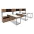 Alera Open Office Desk Series Adjustable O-Leg Desk Base, 24" Deep, Silver (LSTB24GR)