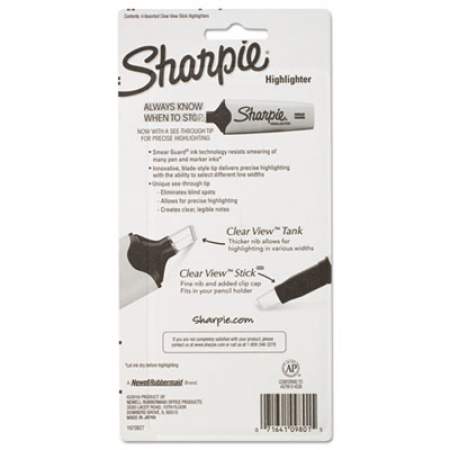 Sharpie Clearview Pen-Style Highlighter, Assorted Ink Colors, Chisel Tip, Assorted Barrel Colors, 4/Pack (1950749)