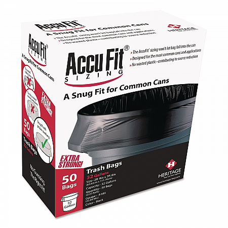 Linear Low Density Can Liners with AccuFit Sizing, 44 gal, 0.9 mil, 37
