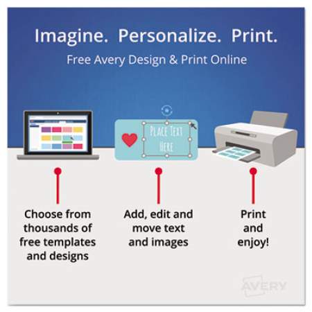 Avery Printable Postcards, Inkjet/Laser, 74 lb, 4.25 x 5.5, Ivory, 100 Cards, 4 Cards/Sheet, 25 Sheets/Box (5919)