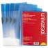 Universal Clip-Style Report Cover, Clip Fastener, 8.5 x 11, Clear/Blue, 5/Pack (20525)