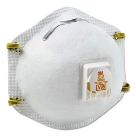 3M Particulate Respirator w/Cool Flow Exhalation Valve, 10 Masks/Box (8511)