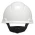 3M H-700 Series Hard Hat with Four Point Ratchet Suspension, Vented, White (H701V)