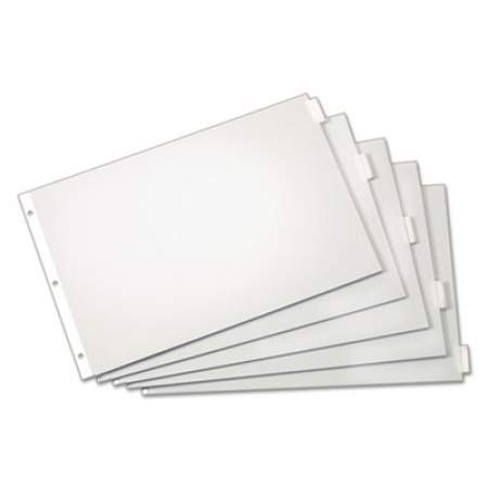 Cardinal Paper Insertable Dividers, 5-Tab, 11 x 17, White, 1 Set (84812)