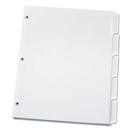 Oxford Custom Label Tab Dividers with Self-Adhesive Tab Labels, 5-Tab, 11 x 8.5, White, 25 Sets (11314)