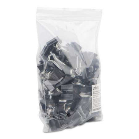 Universal Binder Clips in Zip-Seal Bag, Small, Black/Silver, 144/Pack (10200VP)