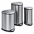 Step-On Receptacle, 4 gal, Stainless Steel, Chrome/Black (9685SS)