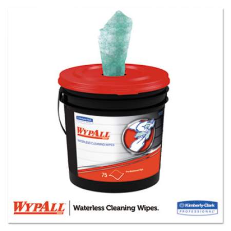 WypAll Waterless Cleaning Wipes, Cloth, 9 x 12, 75/Bucket (91371EA)