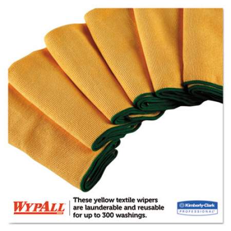 WypAll Microfiber Cloths, Reusable, 15 3/4 x 15 3/4, Yellow, 24/Carton (83610CT)
