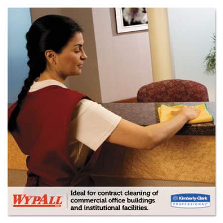 WypAll Microfiber Cloths, Reusable, 15 3/4 x 15 3/4, Yellow, 24/Carton (83610CT)